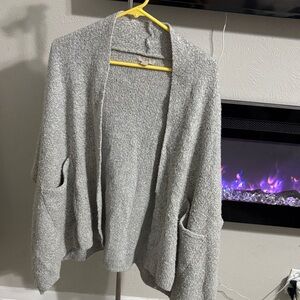 LOFT Light Gray Women's Open Cardigan